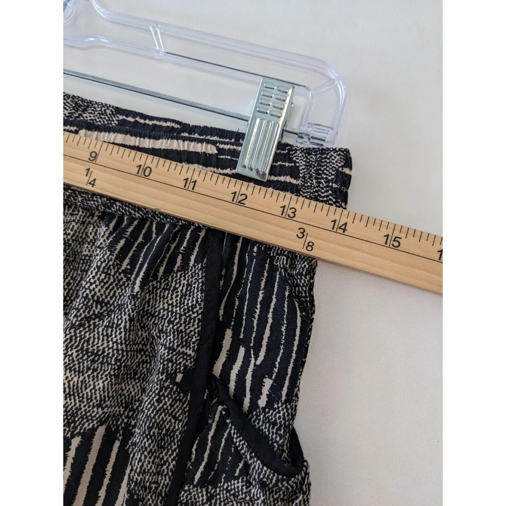 Anthropologie Hei Hei Pants Tapered Leg Geometric Bohemian Hippie‎ Black/White S - Picture 12 of 14